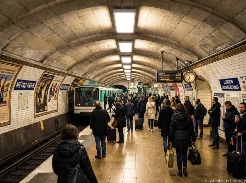  IK10 IP65 vandal proof led lighting for train and metro stations